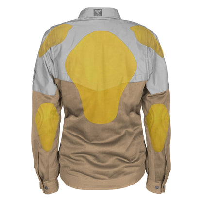 Summer Mesh Reflective Shirt Camel Eclipse for Women - with Pads