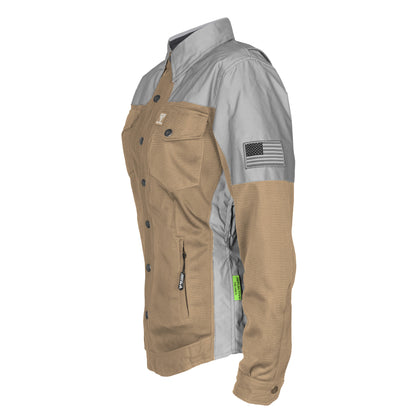 Summer Mesh Reflective Shirt Camel Eclipse for Women - with Pads