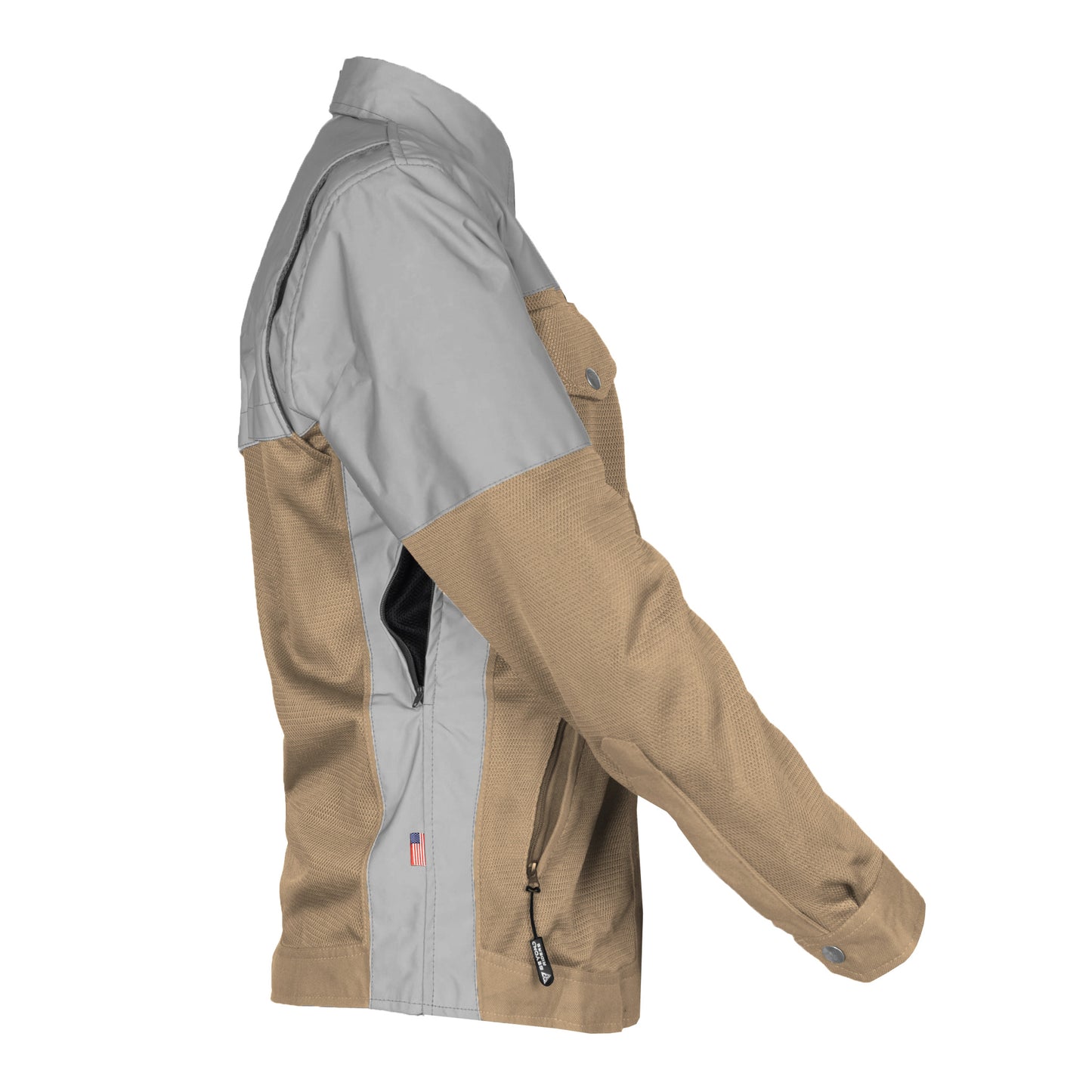 Summer Mesh Reflective Shirt Camel Eclipse for Women - with Pads