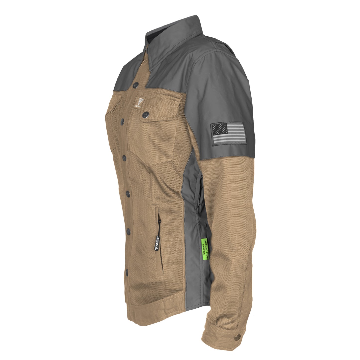 Summer Mesh Reflective Shirt Camel Nebula for Women - with Pads