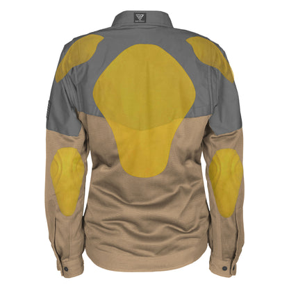 Summer Mesh Reflective Shirt Camel Nebula for Women - with Pads