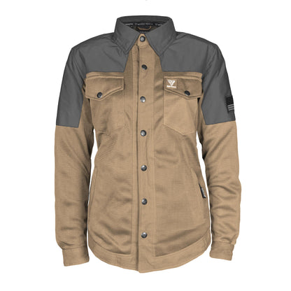 Summer Mesh Reflective Shirt Camel Nebula for Women - with Pads