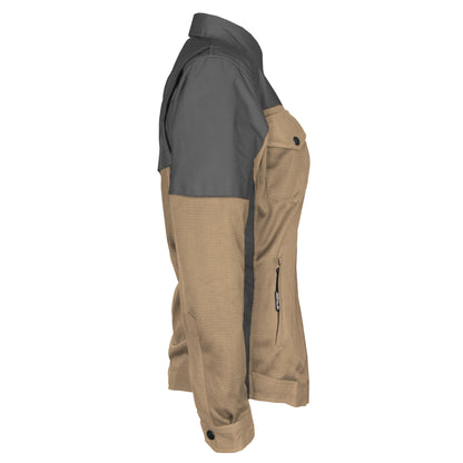 Summer Mesh Reflective Shirt Camel Nebula for Women - with Pads