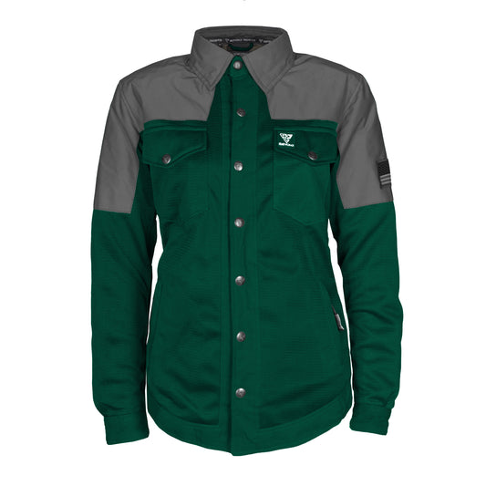 Summer Mesh Reflective Shirt Dark Green Nebula for Women - with Pads