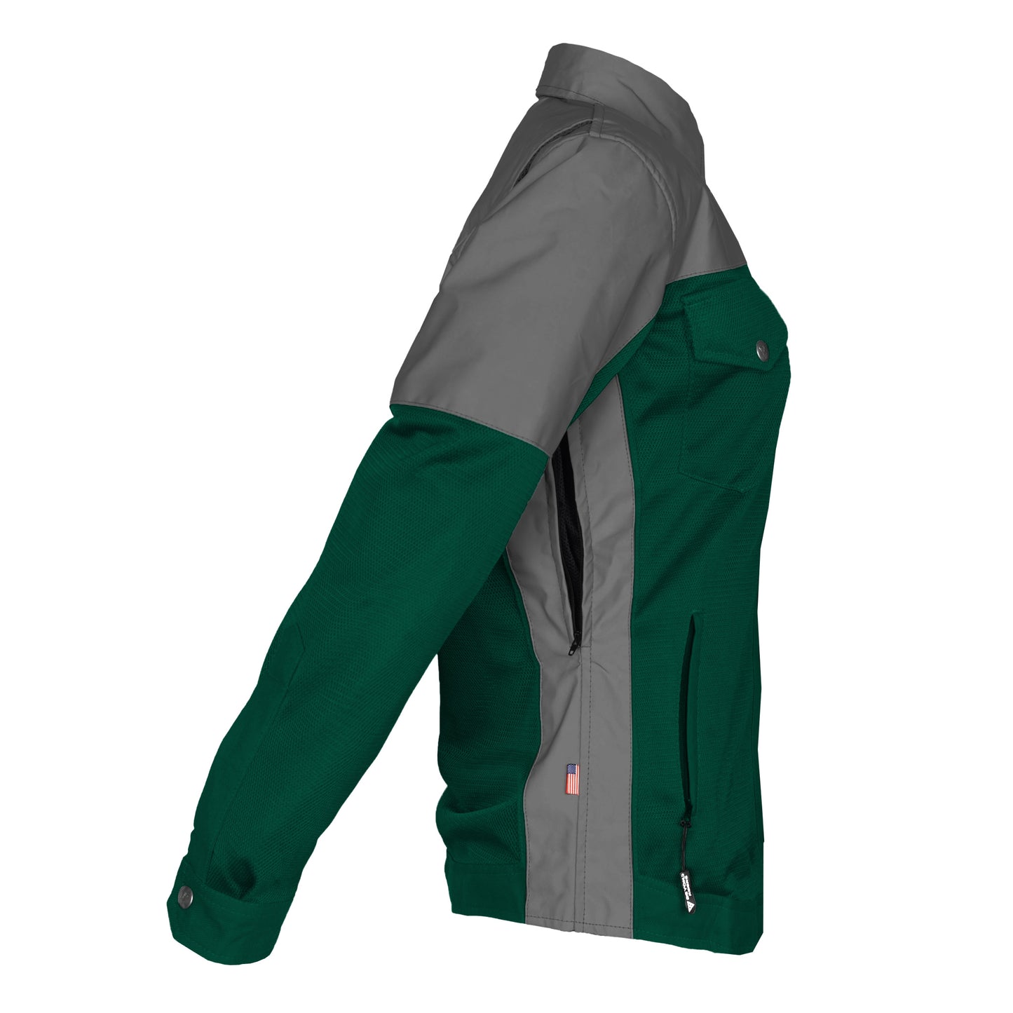 Summer Mesh Reflective Shirt Dark Green Nebula for Women - with Pads