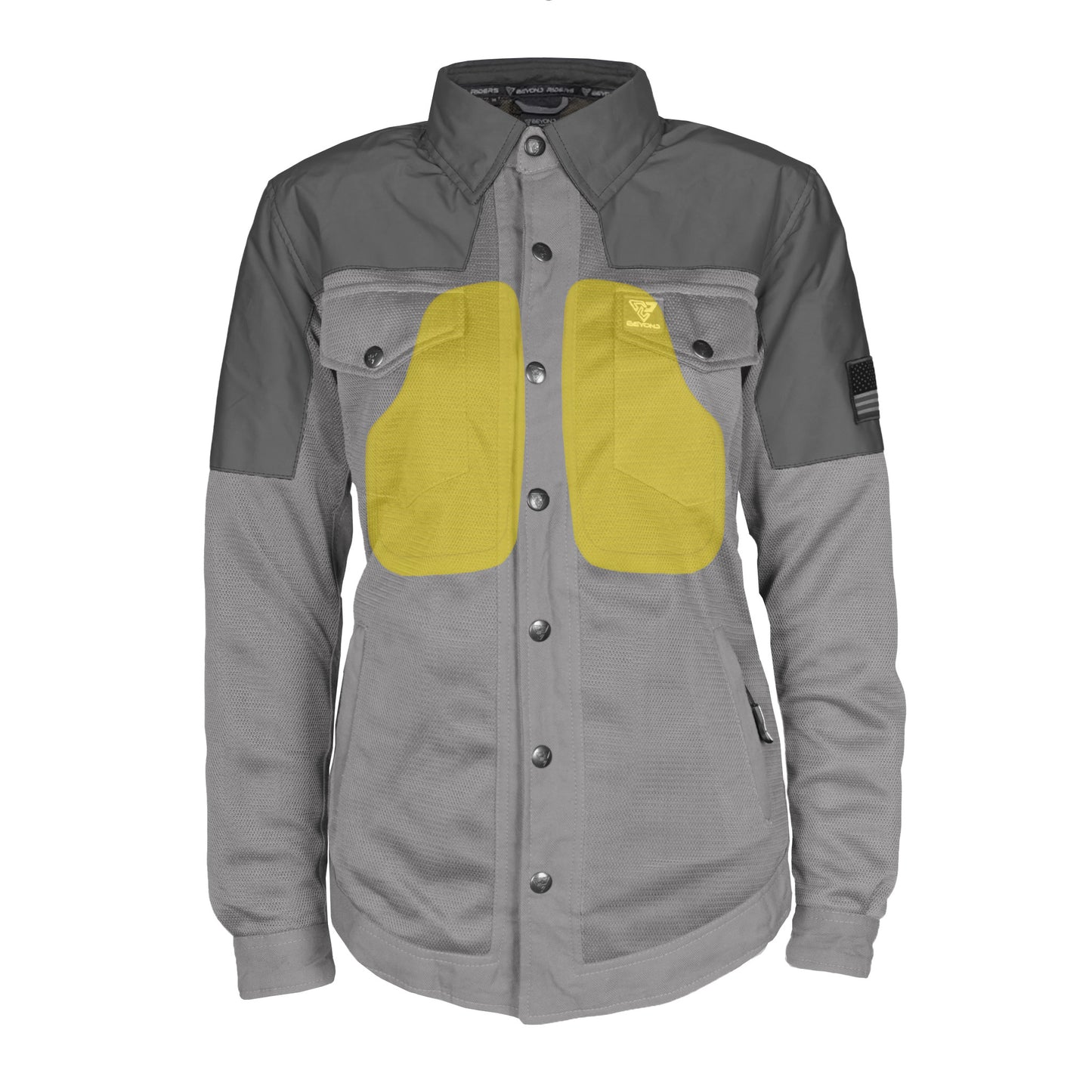 Summer Mesh Reflective Shirt Dark Grey Nebula for Women - with Pads