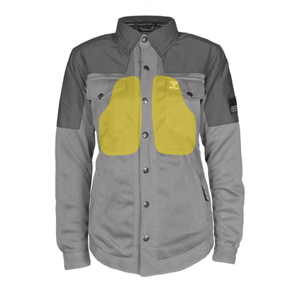 Summer Mesh Reflective Shirt Dark Grey Nebula for Women - with Pads