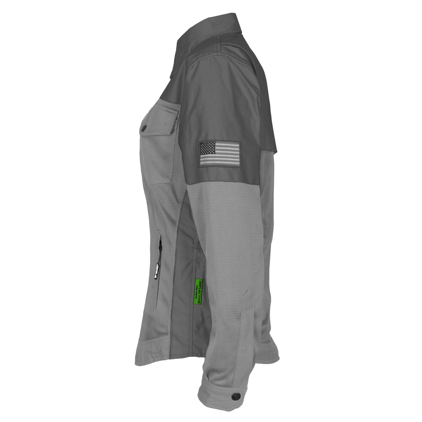 Summer Mesh Reflective Shirt Dark Grey Nebula for Women - with Pads