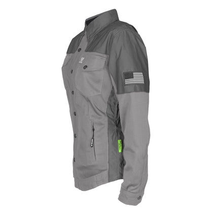 Summer Mesh Reflective Shirt Dark Grey Nebula for Women - with Pads