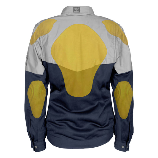 Summer Mesh Reflective Shirt Navy Blue Eclipse for Women - with Pads