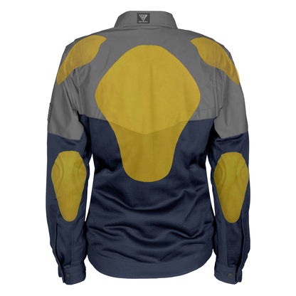 Summer Mesh Reflective Shirt Navy Blue Nebula for Women - with Pads