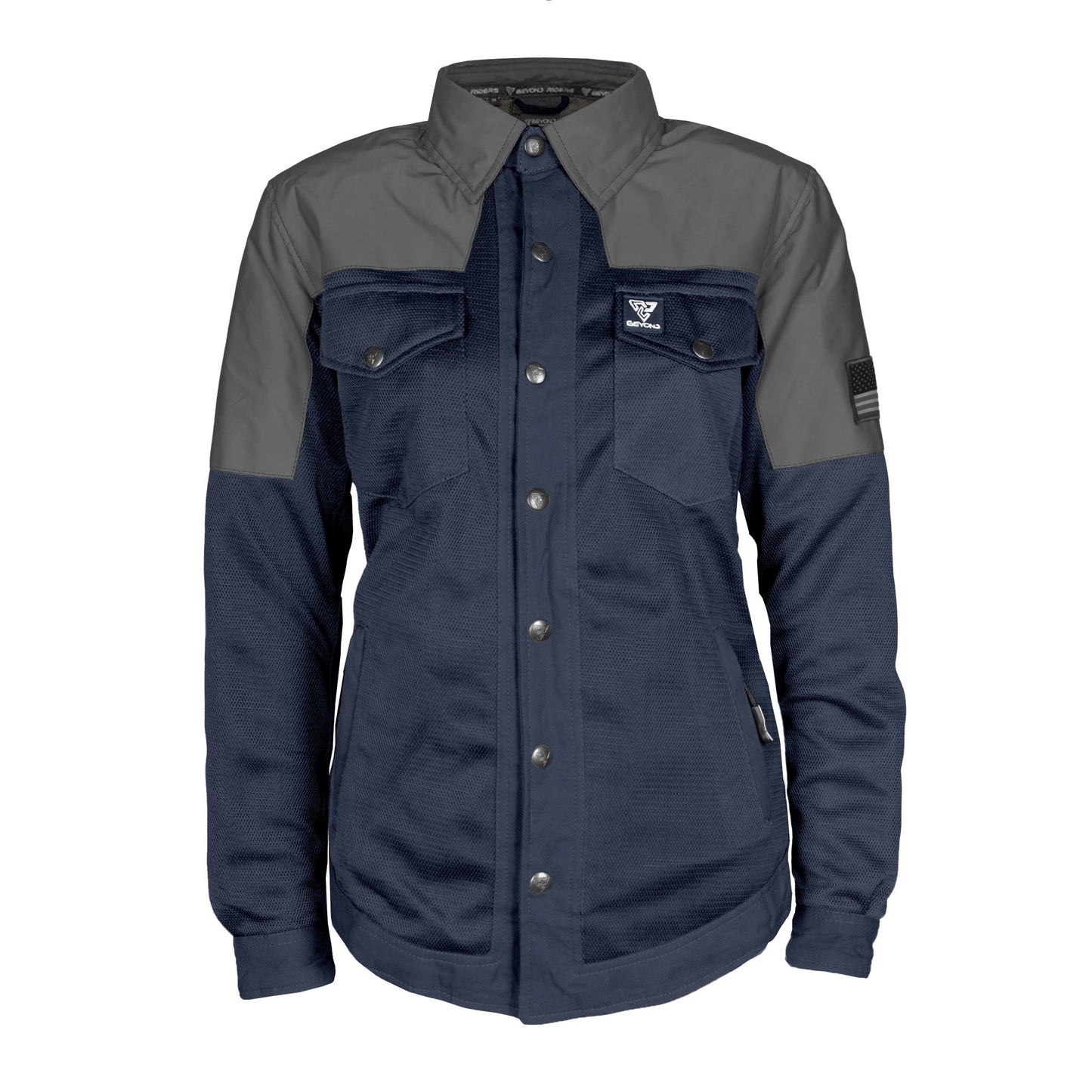 Summer Mesh Reflective Shirt Navy Blue Nebula for Women - with Pads