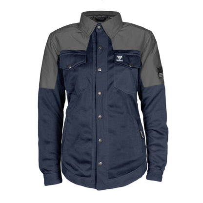 Summer Mesh Reflective Shirt Navy Blue Nebula for Women - with Pads