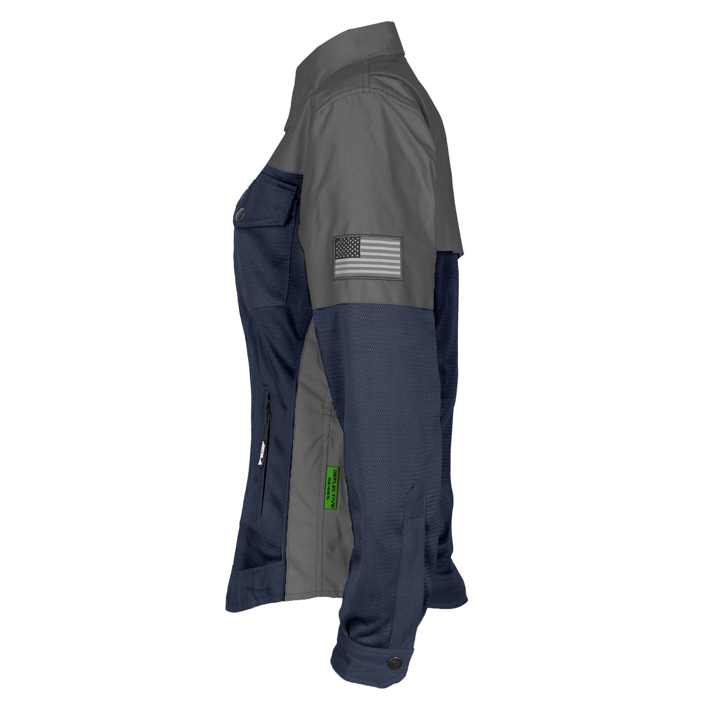 Summer Mesh Reflective Shirt Navy Blue Nebula for Women - with Pads