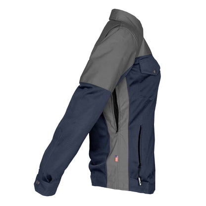 Summer Mesh Reflective Shirt Navy Blue Nebula for Women - with Pads