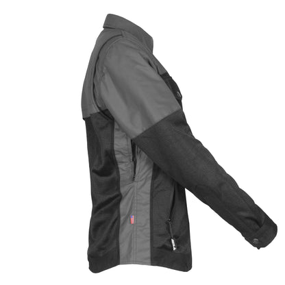 Summer Mesh Reflective Shirt "Nightfall Nebula" for Women - Black with Pads