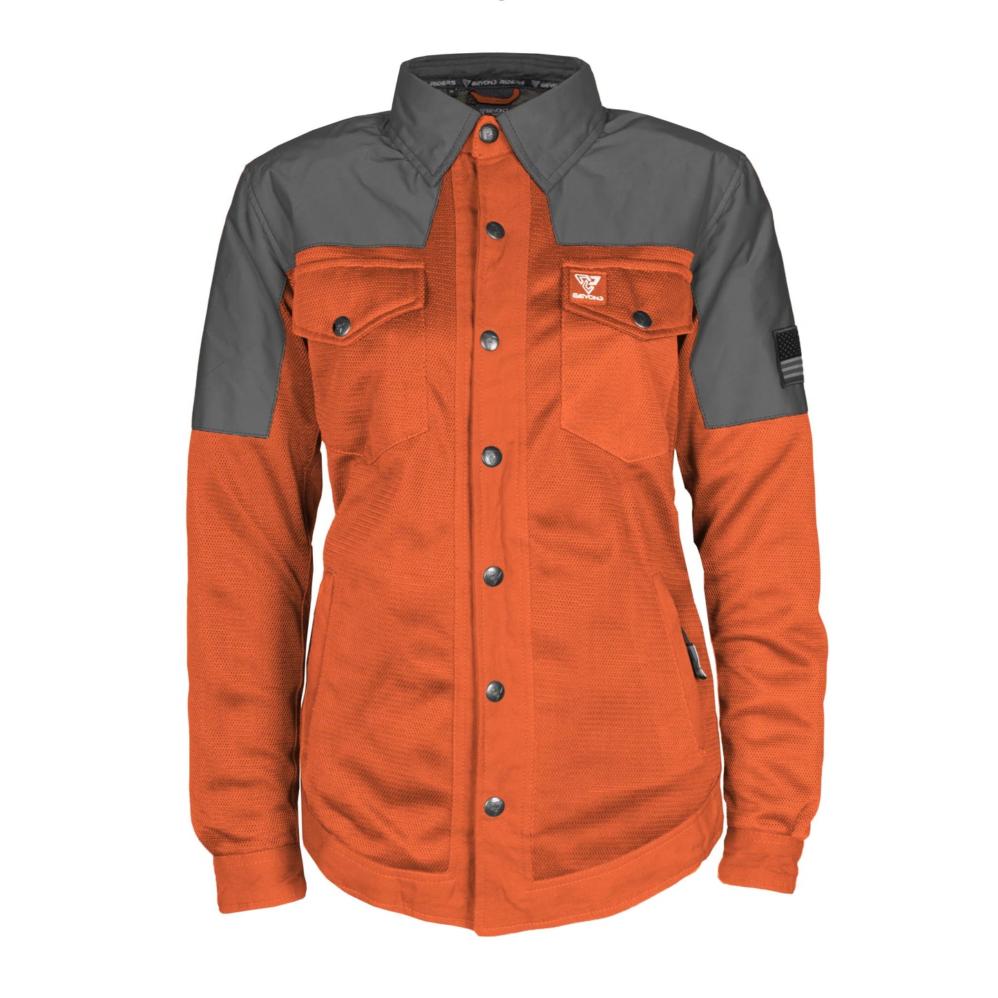 Summer Mesh Reflective Shirt Orange Nebula for Women - with Pads