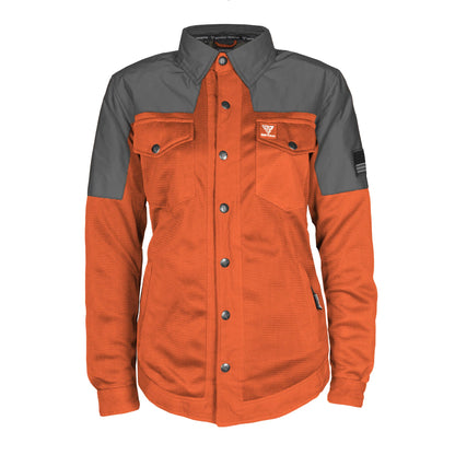 Summer Mesh Reflective Shirt Orange Nebula for Women - with Pads