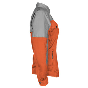 Summer Mesh Reflective Shirt Orange Eclipse for Women - with Pads