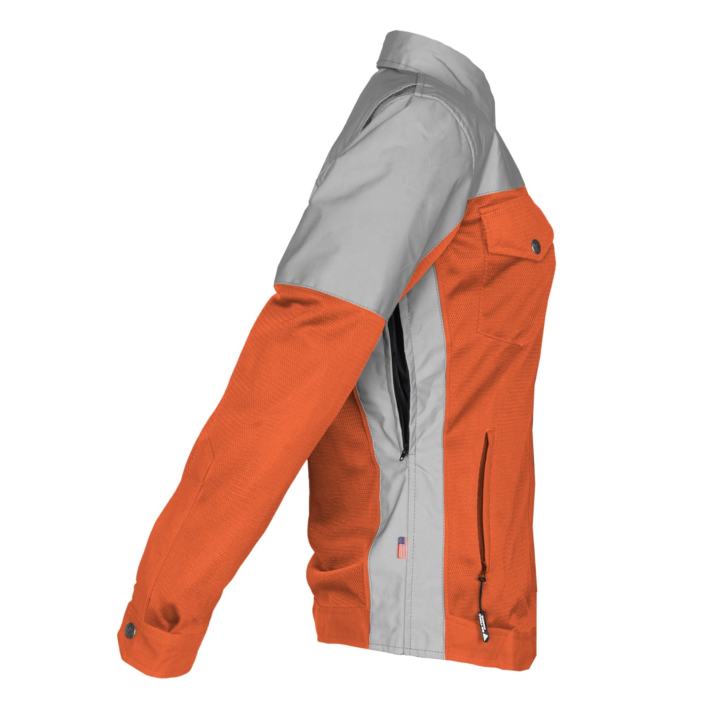 Summer Mesh Reflective Shirt Orange Eclipse for Women - with Pads