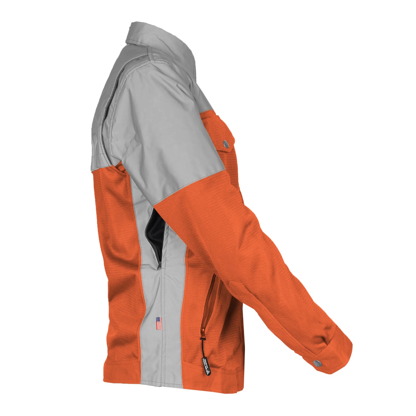 Summer Mesh Reflective Shirt Orange Eclipse for Women - with Pads