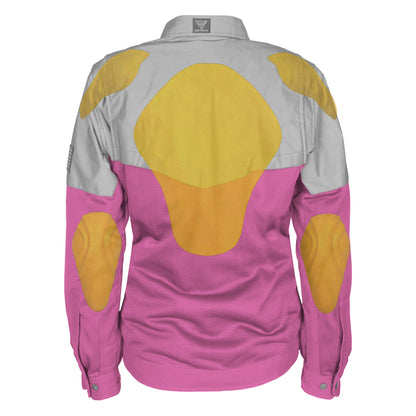 Summer Mesh Reflective Shirt Pink Eclipse for Women - with Pads
