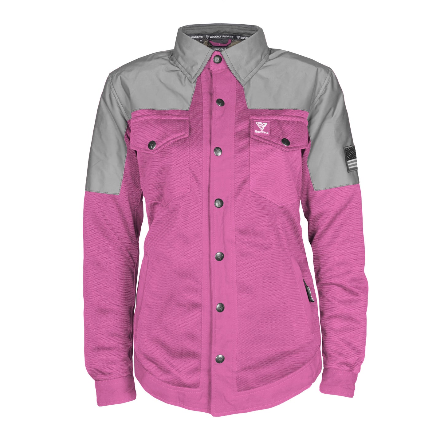 Summer Mesh Reflective Shirt Pink Eclipse for Women - with Pads