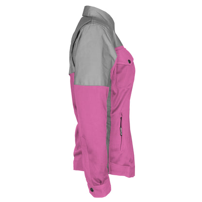 Summer Mesh Reflective Shirt Pink Eclipse for Women - with Pads