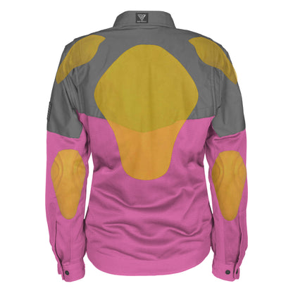 Summer Mesh Reflective Shirt Pink Nebula for Women - with Pads