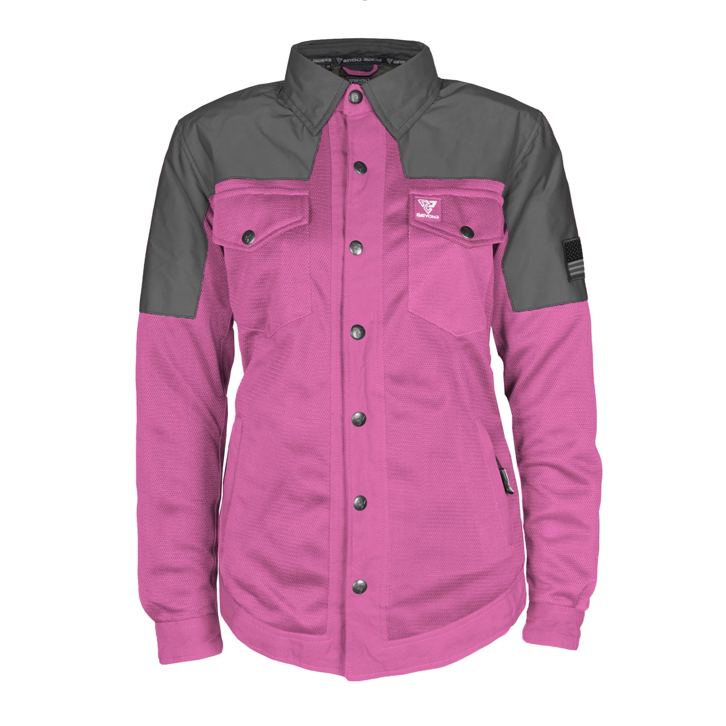 Summer Mesh Reflective Shirt Pink Nebula for Women - with Pads