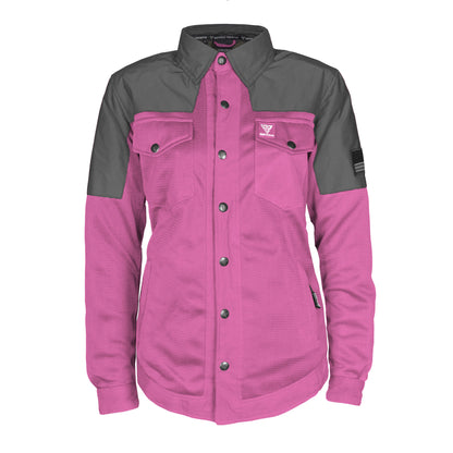 Summer Mesh Reflective Shirt Pink Nebula for Women - with Pads