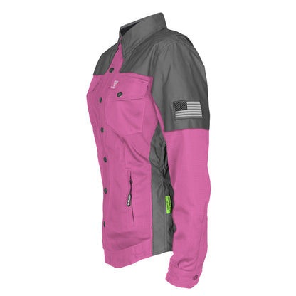 Summer Mesh Reflective Shirt Pink Nebula for Women - with Pads