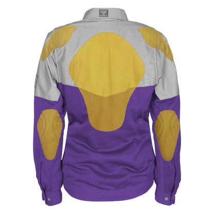 Summer Mesh Reflective Shirt Purple Eclipse for Women - with Pads