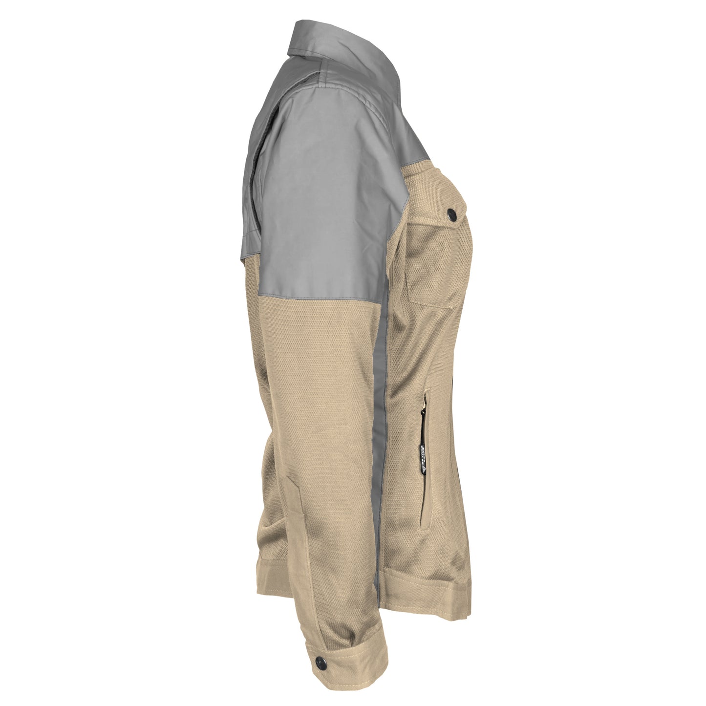 Summer Mesh Reflective Shirt Khaki Eclipse for Women - with Pads