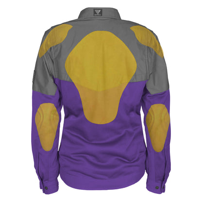 Summer Mesh Reflective Shirt Purple Nebula for Women - with Pads