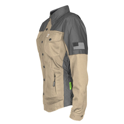 Summer Mesh Reflective Shirt Khaki Nebula for Women - with Pads