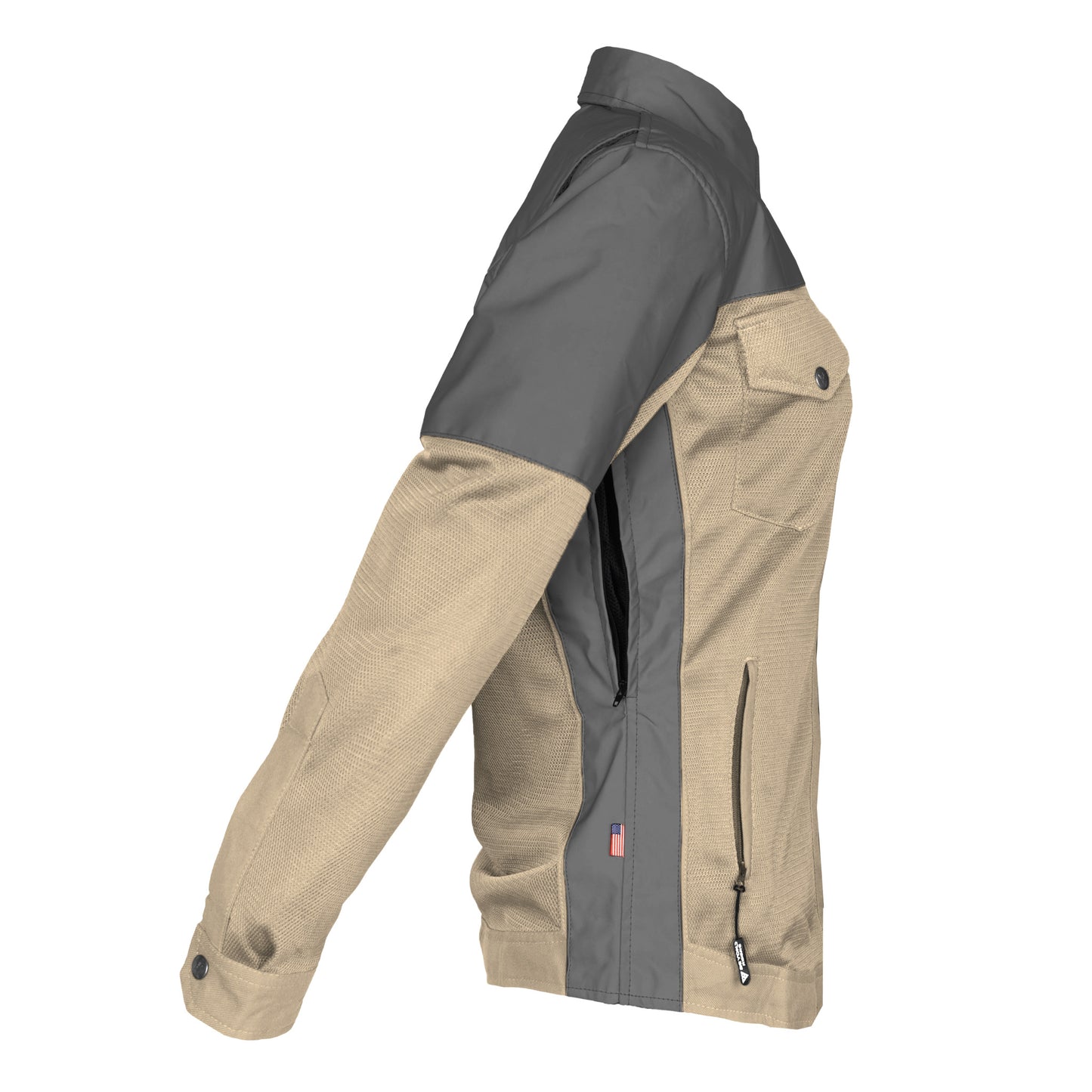 Summer Mesh Reflective Shirt Khaki Nebula for Women - with Pads