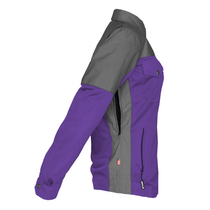 Summer Mesh Reflective Shirt Purple Nebula for Women - with Pads