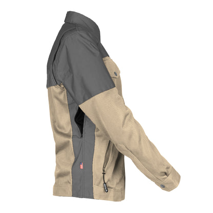 Summer Mesh Reflective Shirt Khaki Nebula for Women - with Pads