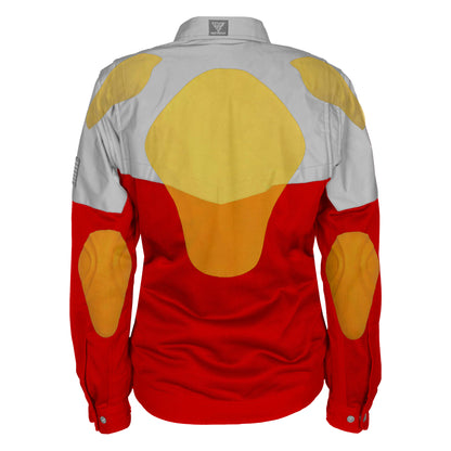 Summer Mesh Reflective Shirt Red Eclipse for Women - with Pads