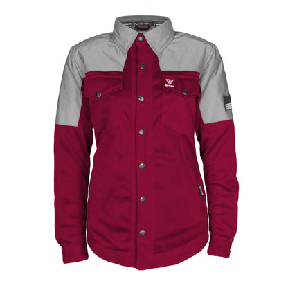 Summer Mesh Reflective Shirt Red Maroon Eclipse for Women - with Pads