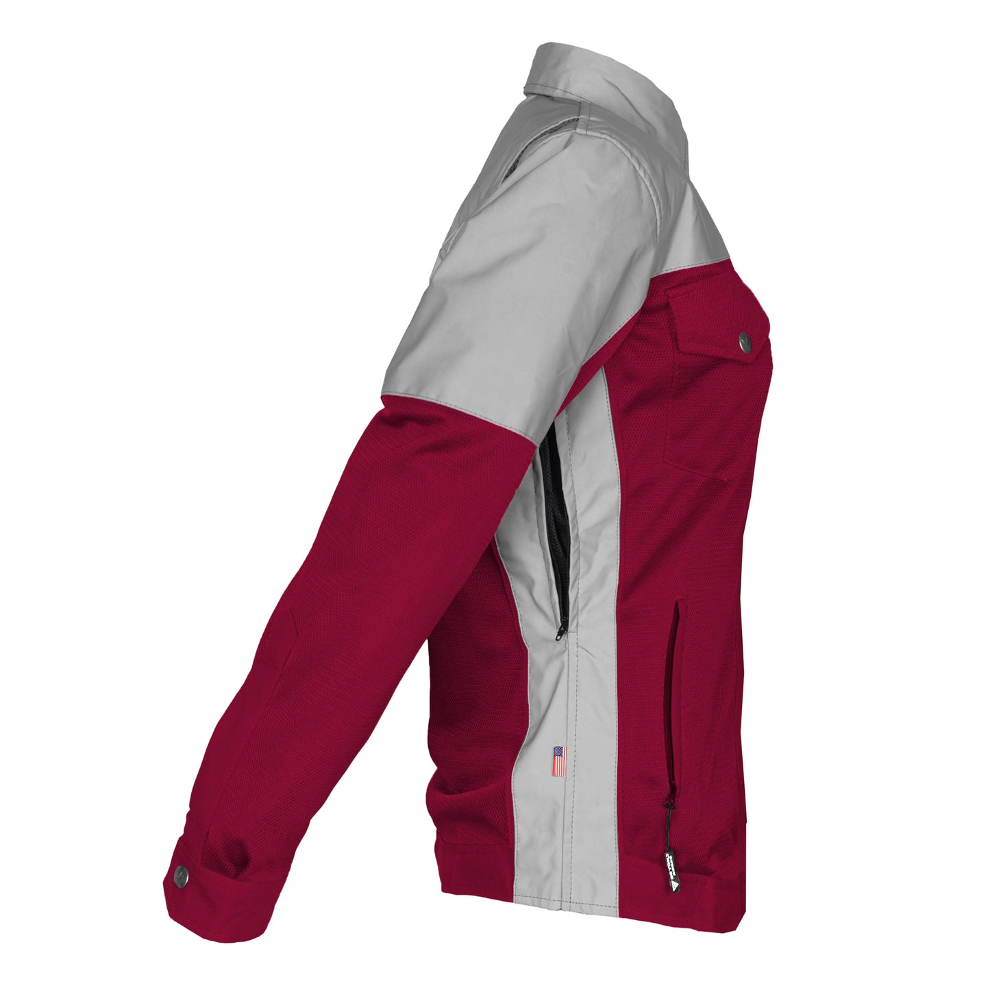 Summer Mesh Reflective Shirt Red Maroon Eclipse for Women - with Pads