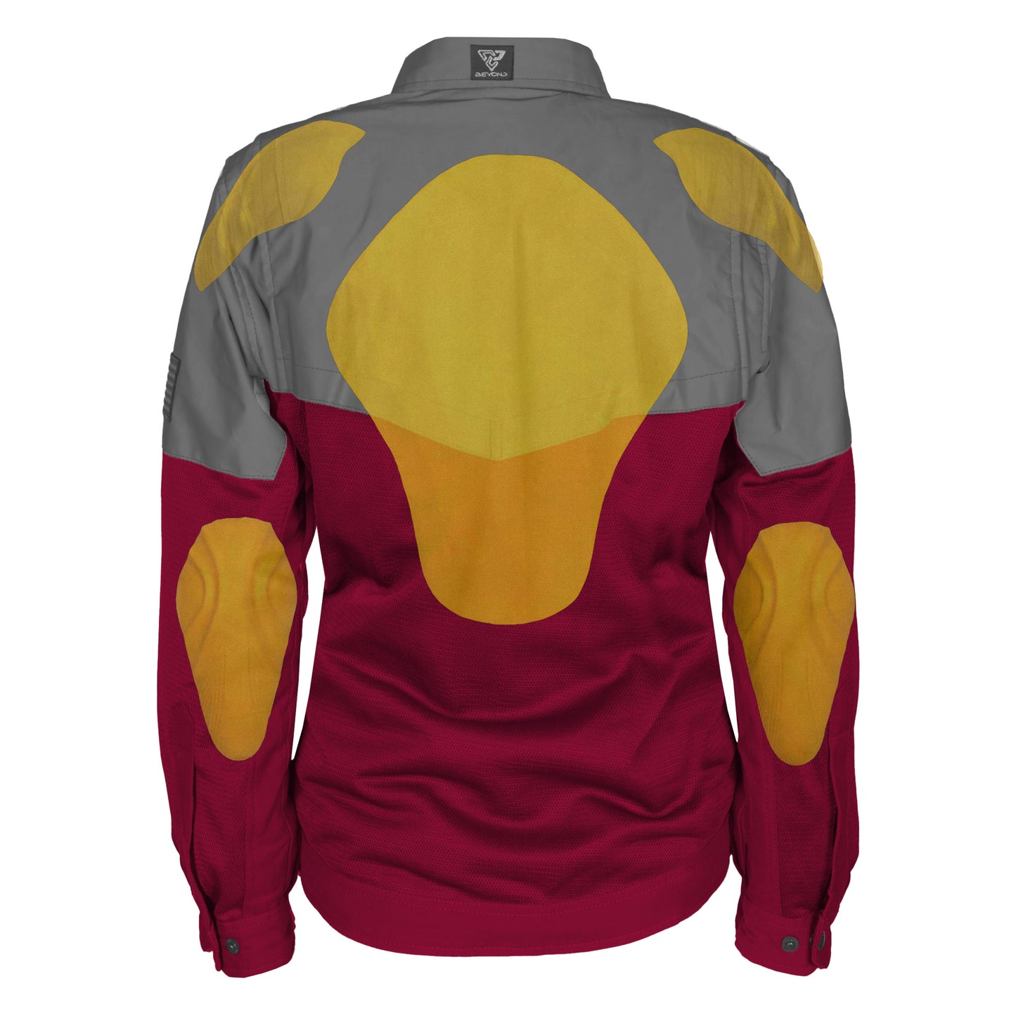 Summer Mesh Reflective Shirt Red Maroon Nebula for Women - with Pads