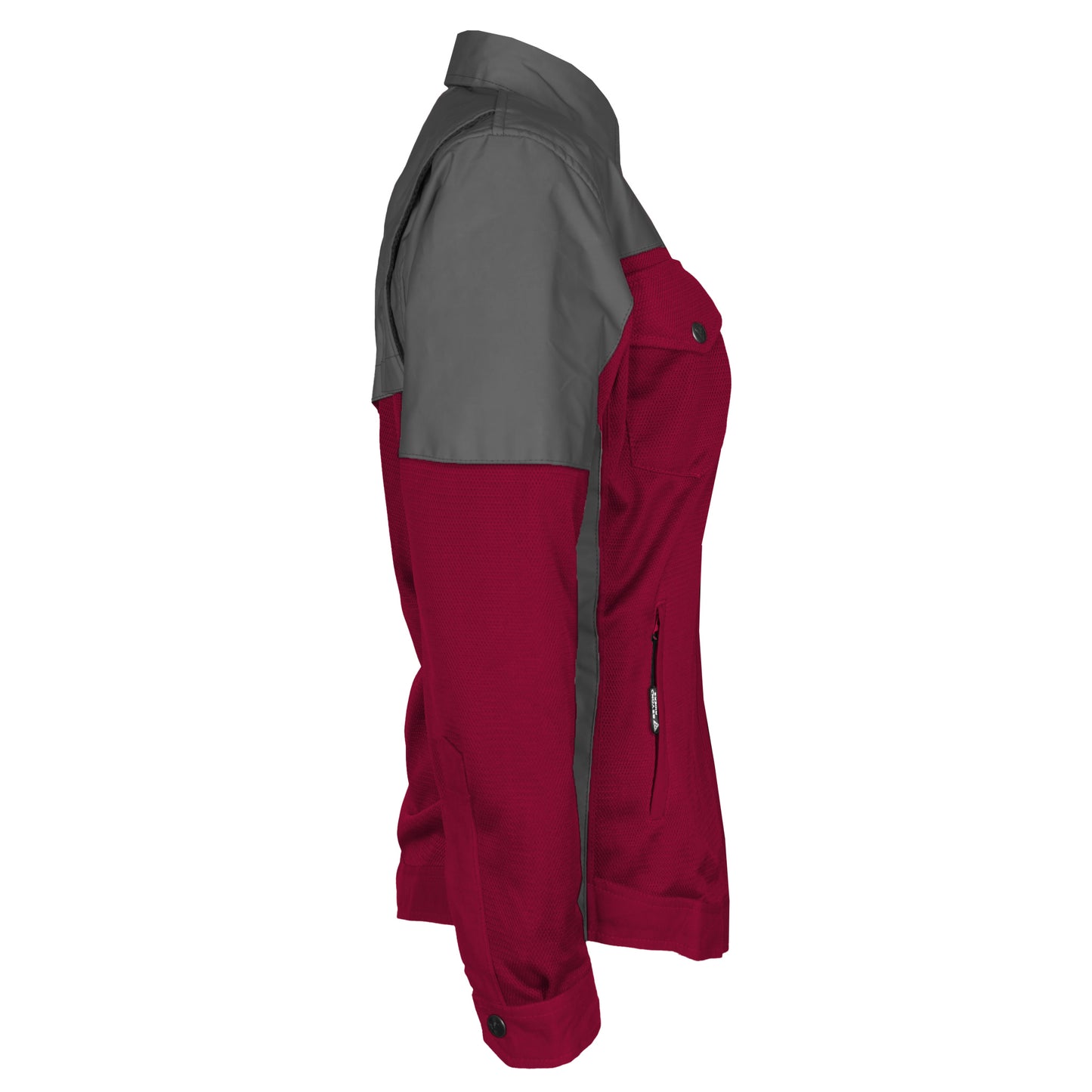 Summer Mesh Reflective Shirt Red Maroon Nebula for Women - with Pads