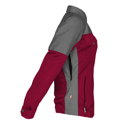 Summer Mesh Reflective Shirt Red Maroon Nebula for Women - with Pads