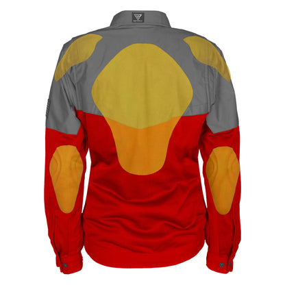 Summer Mesh Reflective Shirt Red Nebula for Women - with Pads