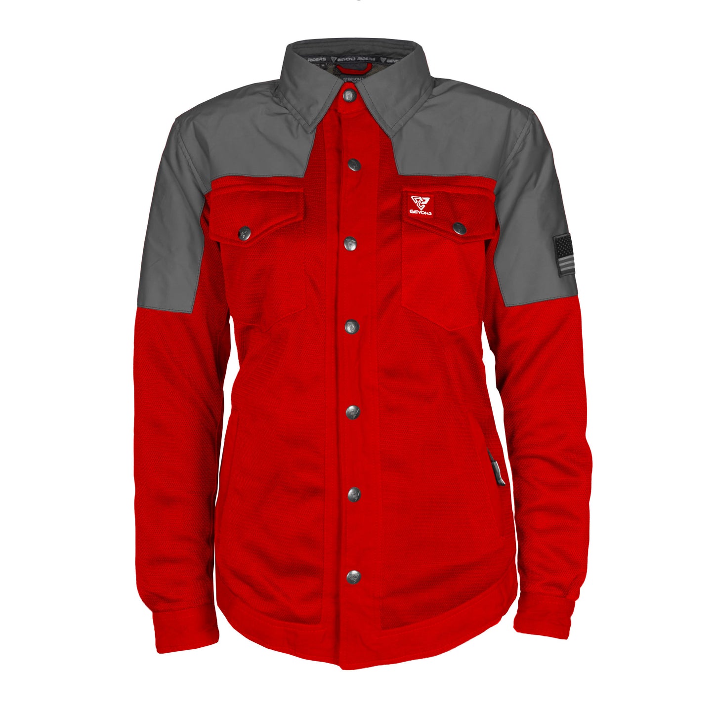 Summer Mesh Reflective Shirt Red Nebula for Women - with Pads