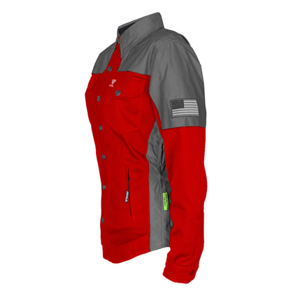 Summer Mesh Reflective Shirt Red Nebula for Women - with Pads