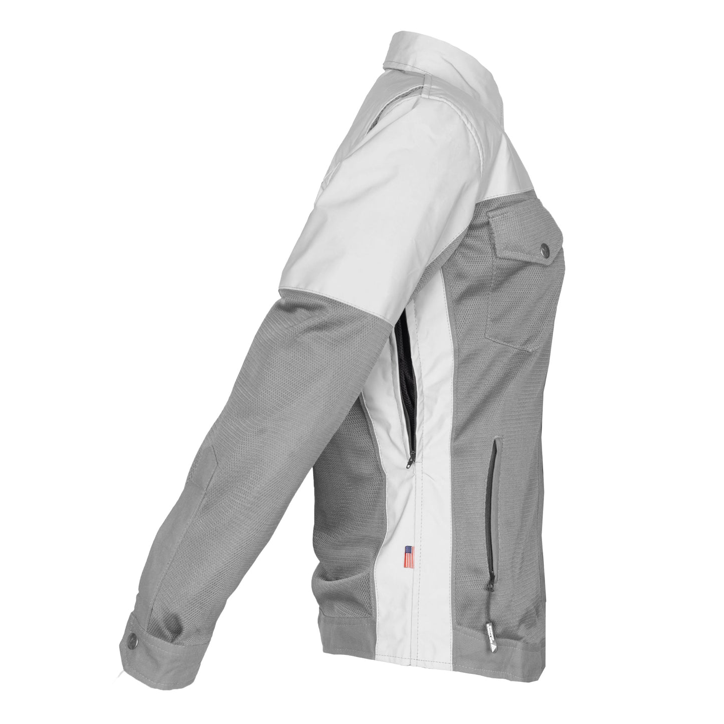 Summer Mesh Reflective Shirt "Twilight Titanium" for Women - Gray and Silver with Pads