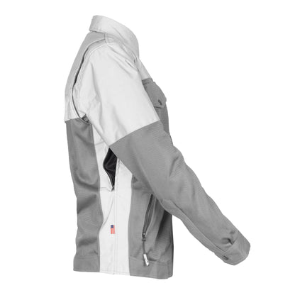 Summer Mesh Reflective Shirt "Twilight Titanium" for Women - Gray and Silver with Pads